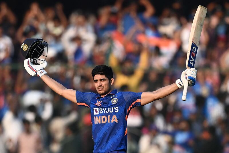 India's Shubman Gill scored 208 in the first ODI against New Zealand in Hyderabad on Wednesday. AFP