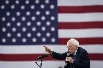 AUSTIN, TX - FEBRUARY 23: Democratic presidential candidate Sen. Bernie Sanders (I-VT) speaks during a campaign rally at Vic Mathias Shores Park on February 23, 2020 in Austin, Texas. With early voting underway in Texas, Sanders is holding four rallies in the delegate-rich state this weekend before traveling on to South Carolina. Texas holds their primary on Super Tuesday March 3rd, along with over a dozen other states.   Drew Angerer/Getty Images/AFP
== FOR NEWSPAPERS, INTERNET, TELCOS & TELEVISION USE ONLY ==
