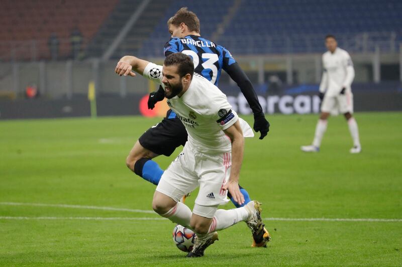 CB Nacho (Real Madrid). Stepped in for the absent Sergio Ramos, and not only tamed Inter Milan's formidable front pair of Romelu Lukaku and Lautaro Martinez but won his side a penalty at the other end. AP Photo