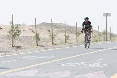 Cyclists can now rent bikes at Al Qudra Cycle Track in Dubai. Sarah Dea / The National