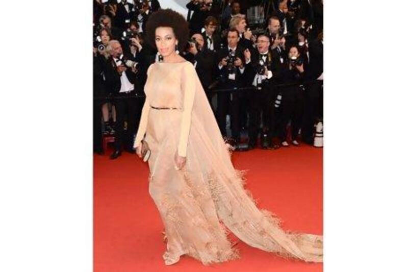 Solange Knowles at Cannes Film Festival in a Rolland gown. Ian Gavan / WireImage