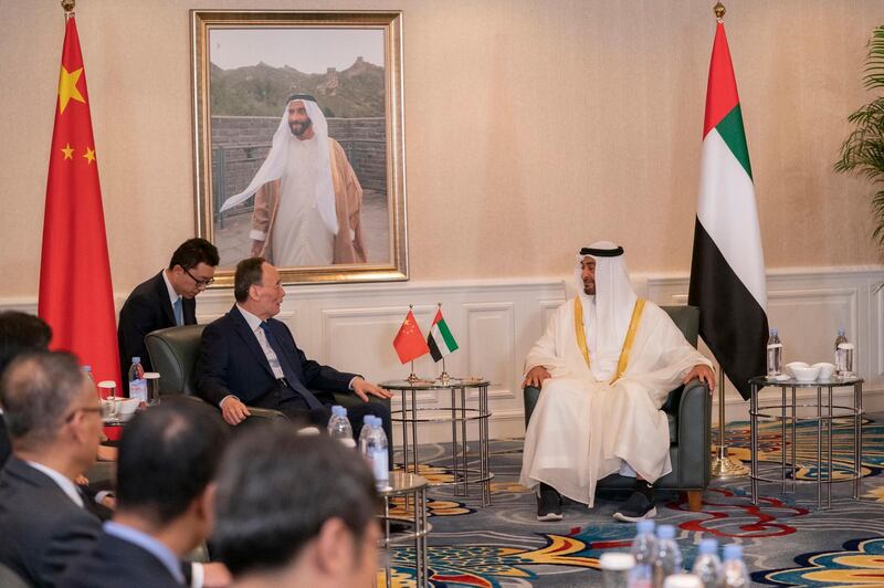 Sheikh Mohamed bin Zayed meets the Chinese Vice President and discusses bilateral relations as well  as a number of issues of mutual interest. MOPA