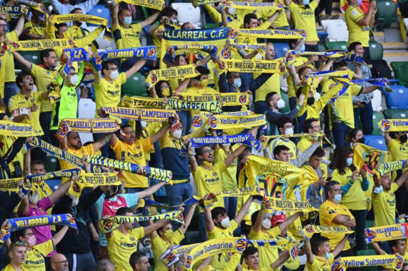 Villarreal fans at Windsor Park.