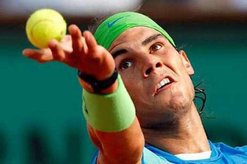 Rafael Nadal continued his quest for a fifth French Open title with a straight sets victory over Nicolas Almagro yesterday.