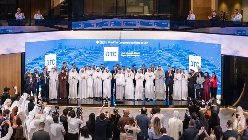 Dubai Taxi Company launched on the DFM on Thursday and Its IPO was 130 times oversubscribed. Photo: DFM