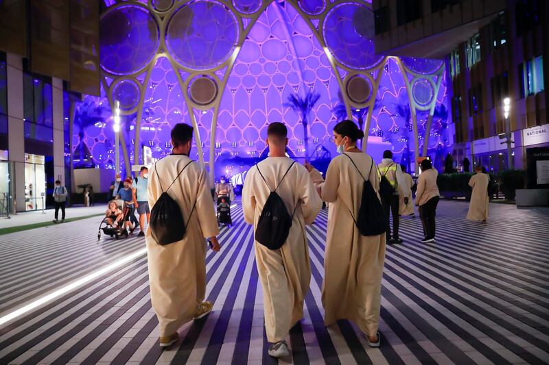 The 45-minute show in English features more than 100 performers as well as stunning visuals projected on Al Wasl Dome, the world’s largest 360-degree projection screen.