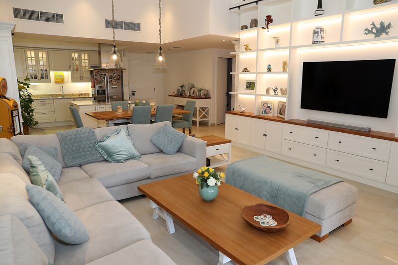 The open-plan living space