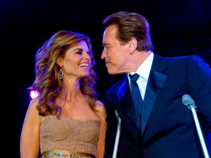 Maria Shriver and former California governor Arnold Schwarzenegger in 2007. Ms Shriver is the daughter of Eunice Kennedy Shriver. AP