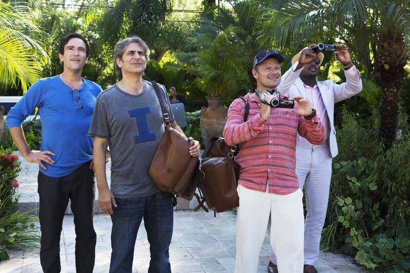 From left, Ben Chaplin, Michael Imperioli, Steve Zahn and Romany Malco in Mad Dogs. Francisco Roman / Amazon / Sony Pictures Television