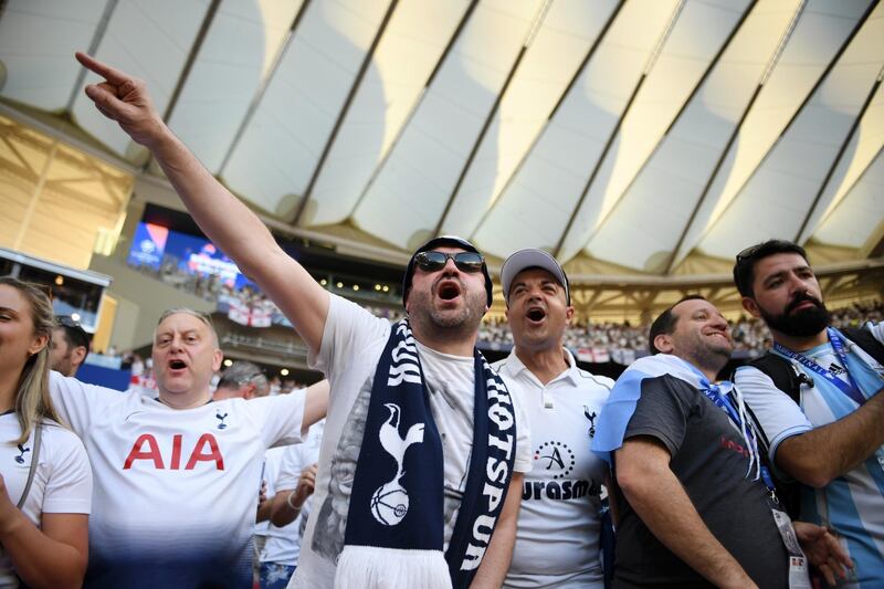 Tottenham fans watch on. Getty