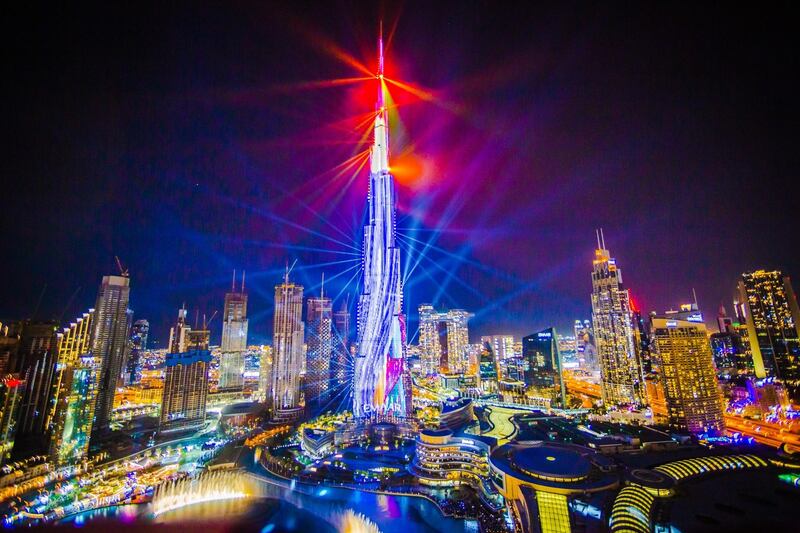 The Burj Khalifa will have five new LED light and sound shows until March 31. Courtesy Burj Khalifa 