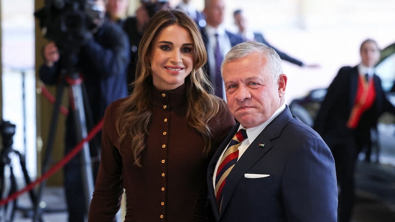 King Abdullah II of Jordan and his wife Queen Rania at Buckingham Palace. Reuters