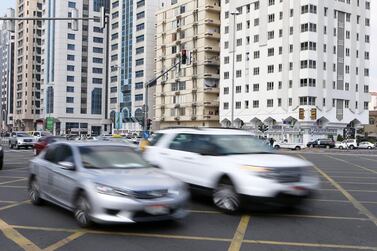 Abu Dhabi traffic could be permanently reduced because of the pandemic with more companies offering flexible working hours. Pawan Singh / The National