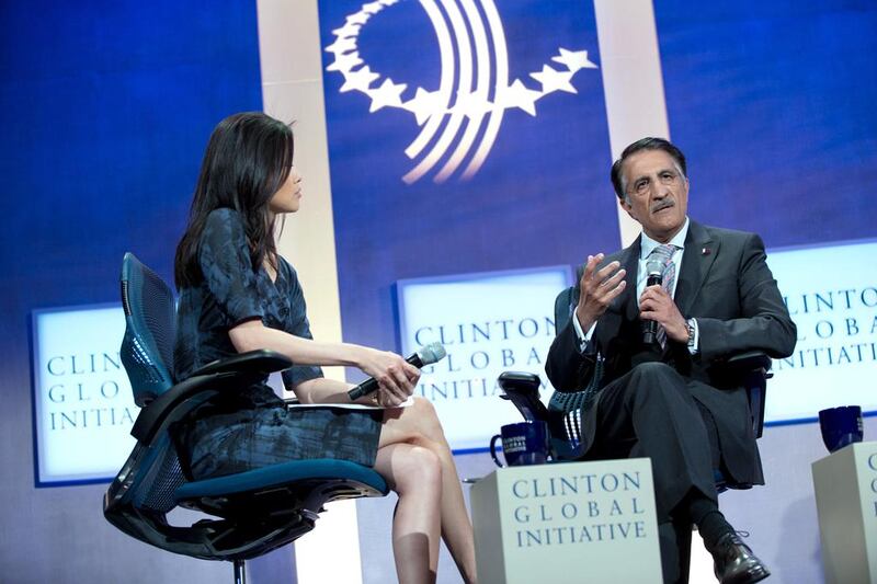 Abdullah bin Mohammed Al Thani, the chairman of Ooredoo Group, says his company has been bringing internet-connected consumer electronics to poor, underserved individuals. Taylor Davidson / Clinton Global Initiative