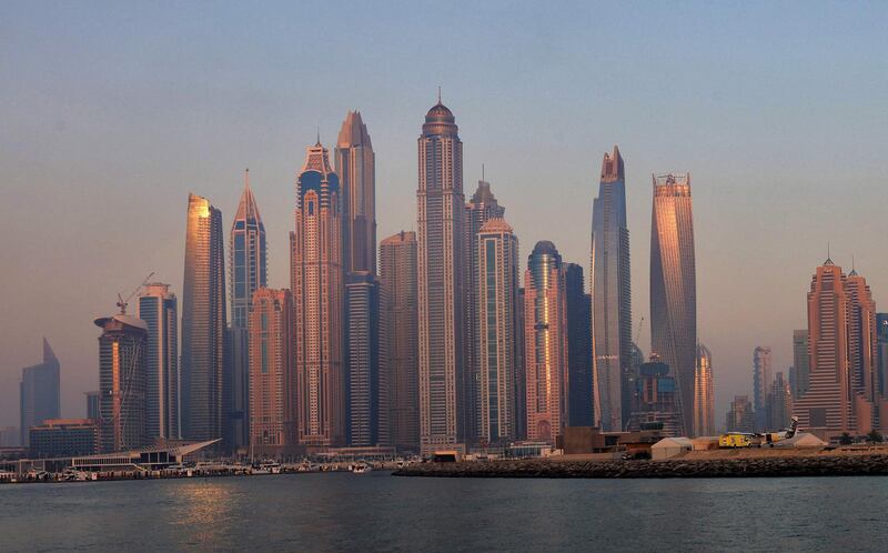 The high-rise skyline of Dubai Marina. AFP