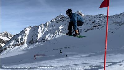 Saudi snowboarder Yousif Kurdi.