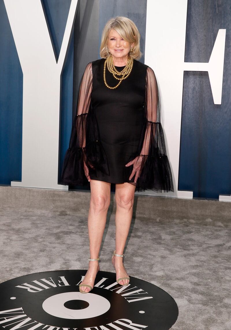 Martha Stewart in Giambattista Valli at the Vanity Fair Oscar party in Beverly Hills during the 92nd Academy Awards, in Los Angeles, California. Reuters