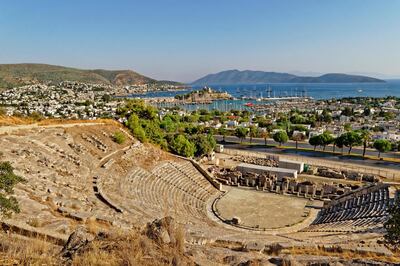 KD67CB St. Peter's Castle at Bodrum, Mugla Province, Turkey, from the amphitheatre. Roy Conchie / Alamy Stock Photo