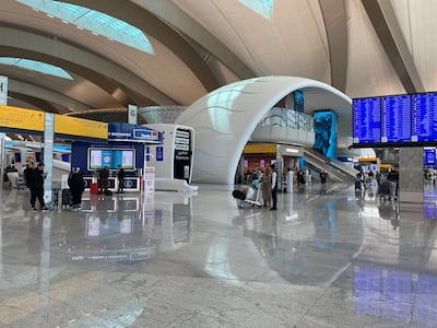 It was business as usual at Abu Dhabi's Zayed International Airport the day after the UAE recorded historic rainfall. Photo: H Skirka / The National