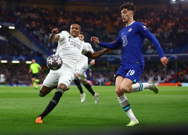 Eder Militao – 8. Booted away a poor corner from James inside 20 minutes before he denied Kante a tap-in just after half-time. Picked out Rodrygo who had already started his run on the wing for the opening goal. Booked for a challenge on Havertz and will miss the semi-final first leg. Reuters
