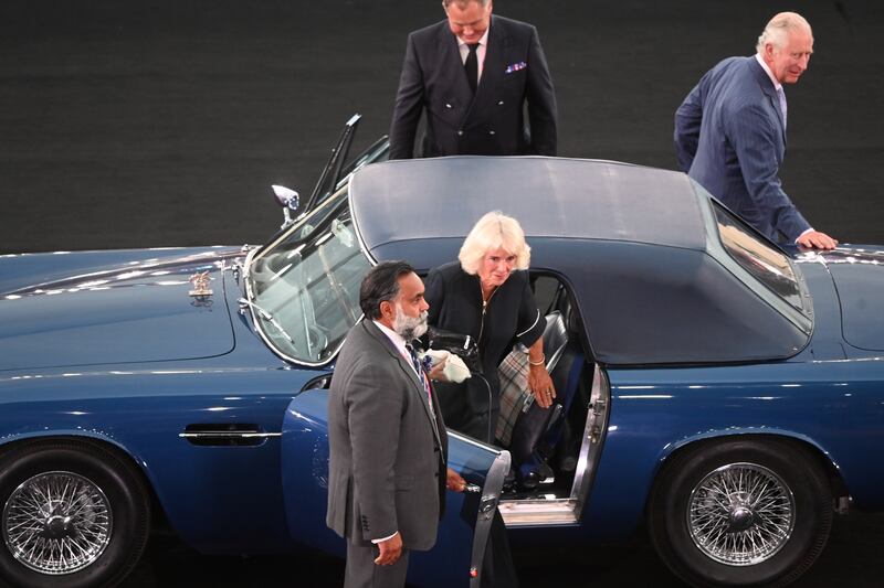 Prince Charles and his wife Camilla arrive at the Opening Ceremony. EPA