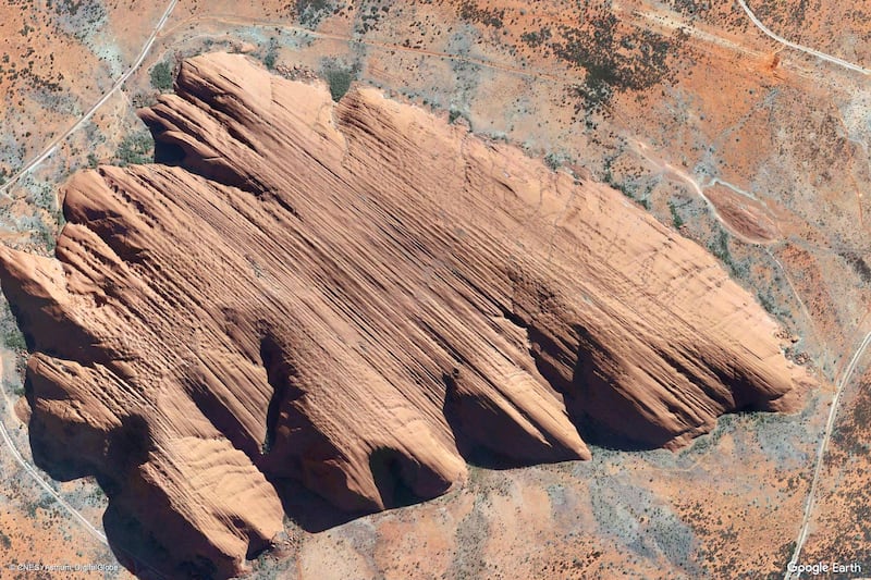 Uluru, Australia. Maxar Technologies / Google