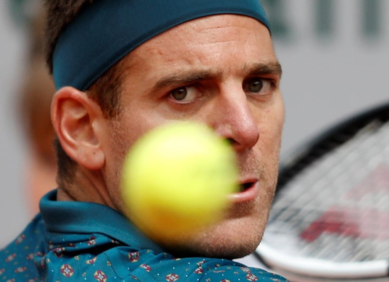 Tennis - French Open - Roland Garros, Paris, France - May 28, 2019. Argentina's Juan Martin del Potro in action during his first round match against Chile's Nicolas Jarry. REUTERS/Vincent Kessler     TPX IMAGES OF THE DAY