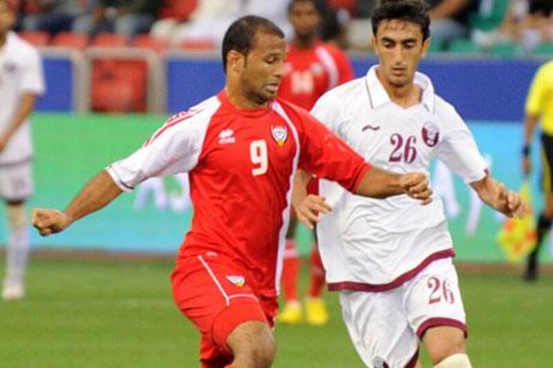 Ahmed Ali, left, and the UAE Under 23 team hope to repeat as champions in the Gulf Cup.