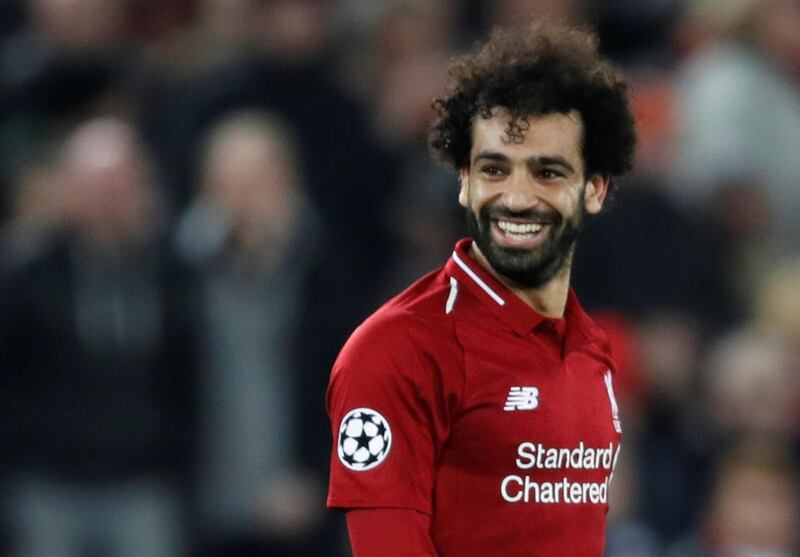 Soccer Football - Champions League - Group Stage - Group C - Liverpool v Napoli - Anfield, Liverpool, Britain - December 11, 2018  Liverpool's Mohamed Salah reacts  Action Images via Reuters/Carl Recine