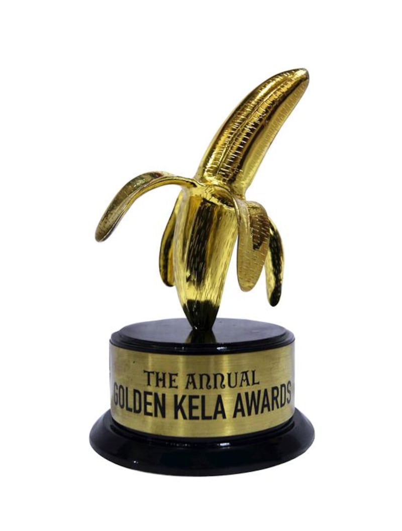 The Golden Kela Awards are modelled on Hollywood’s Razzies (kela is Hindi for banana). Courtesy Golden Kela Awards