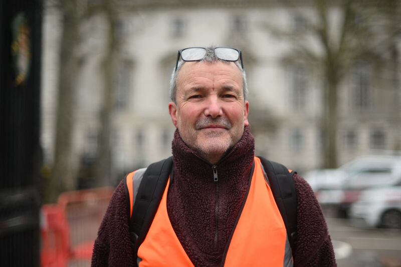 Insulate Britain climate activist Stephen Pritchard was sentenced at Inner London Crown Court. AFP