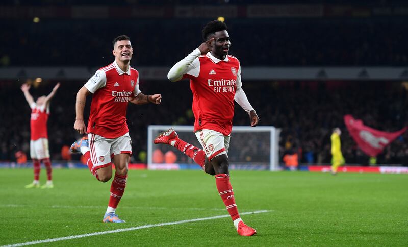 RW: Bukayo Saka (Arsenal): Scored an absolute stunner to hand Arsenal a 2-1 lead against United and posed a threat down the right wing all match. The England international is an incredible talent, and ominously for the rest of the league, will only get better. EPA