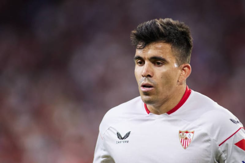 Marcos Acuna earns £48,000 a week at Sevilla. Getty