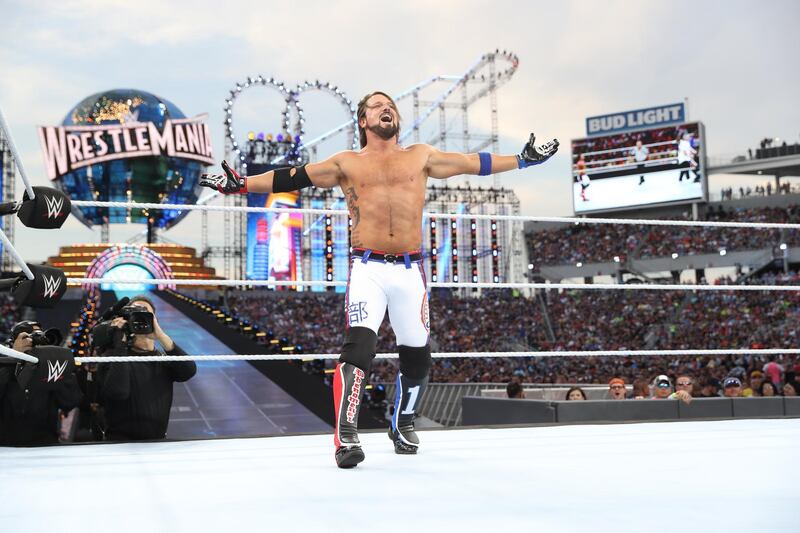 AJ Styles is top of The National's top 10 for WWE Superstars in 2017. Image courtesy of WWE
