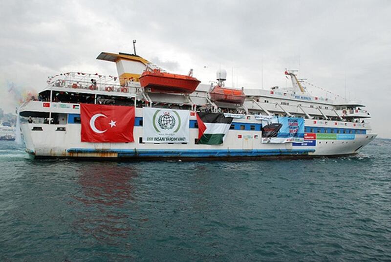 (FILES) A file picture shows an undated image taken from the Free Gaza Movement website on May 28, 2010 of the Turkish ship Mavi Marmara taking part in the "Freedom Flotilla" heading towards the Gaza Strip.  The International Criminal Court on September 2, 2019 ordered the tribunal's prosecutor for a second time to reconsider whether to press charges over a deadly Israeli raid on a flotilla carrying aid to Gaza in 2010. In the latest step in a long-running legal battle at the court in The Hague, appeals judges told prosecutor Fatou Bensouda to decide by December whether to reopen the case. At least 10 people died on May 31, 2010 when Israeli forces stormed a boat carrying pro-Palestinian activists bound for Gaza.
 - RESTRICTED TO EDITORIAL USE - MANDATORY CREDIT "AFP PHOTO / FREE GAZA MOVEMENT" - NO MARKETING - NO ADVERTISING CAMPAIGNS - DISTRIBUTED AS A SERVICE TO CLIENTS
 / AFP / Free Gaza Movement / HO / RESTRICTED TO EDITORIAL USE - MANDATORY CREDIT "AFP PHOTO / FREE GAZA MOVEMENT" - NO MARKETING - NO ADVERTISING CAMPAIGNS - DISTRIBUTED AS A SERVICE TO CLIENTS
