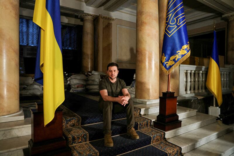 Ukrainian President Zelenskyy in Kyiv on March 1. Reuters