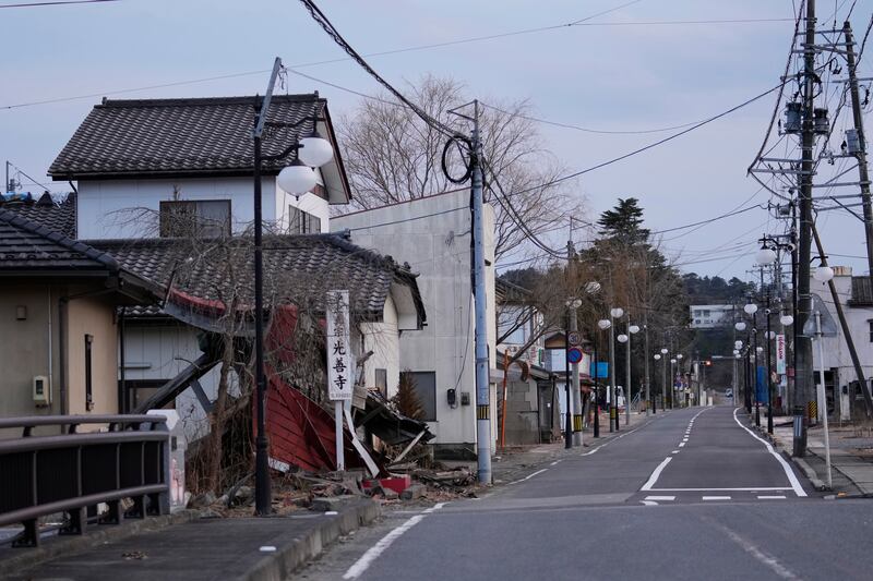 Futaba, north-eastern Japan. Until recently, the town, home to the Fukushima Daiichi nuclear plant, had been entirely empty of residents since the disaster in March 2011. AP
