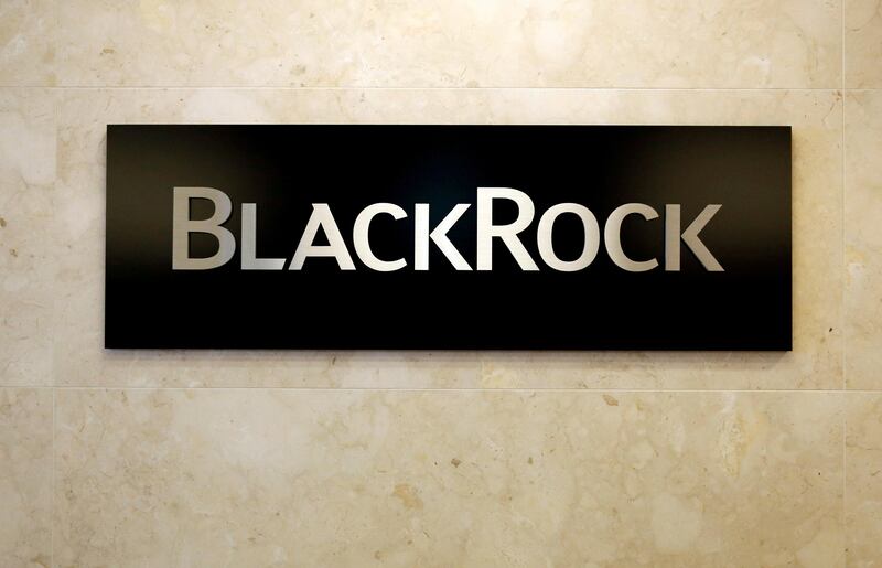 FILE PHOTO: The BlackRock logo is seen at the BlackRock Japan headquarters in Tokyo, Japan, October 20, 2016.    REUTERS/Toru Hanai/File Photo                  GLOBAL BUSINESS WEEK AHEAD     SEARCH GLOBAL BUSINESS 9 OCT FOR ALL IMAGES
