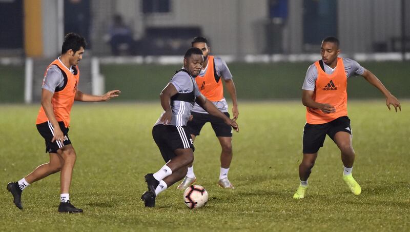 The UAE national team train in Shah Alam ahead of Tuesday's World Cup qualification opener against Malaysia in Kuala Lumpur. The match represents new manager Bert van Marwijk's first competitive fixture in charge. Courtesy UAE FA