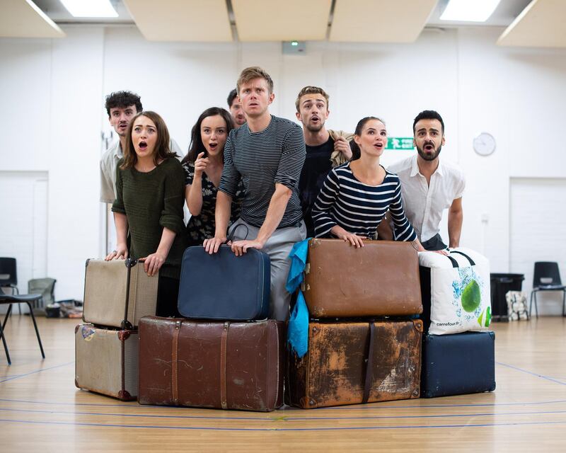 The cast rehearse Kahlil Gibran's 'The Broken Wings.' Courtesy Kate Scott