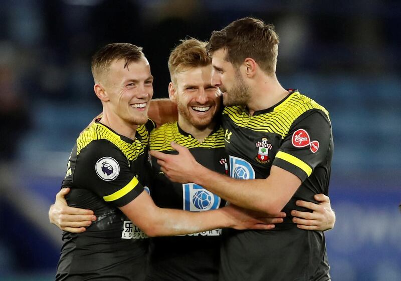 Right midfield: Stuart Armstrong (Southampton) – Got the all-important equaliser as Saints made amends for their 9-0 thrashing by Leicester with revenge in the rematch. Reuters