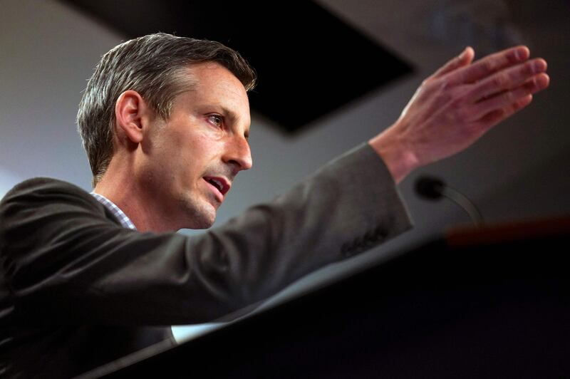 (FILES) In this file photo US State Department spokesman Ned Price speaks during a press briefing at the State Department in Washington, DC, on March 31, 2021. The United States on April 1, 2021 welcomed a meeting announced by the European Union with Iran and said it was ready to take "mutual steps" to return to a nuclear deal. "We obviously welcome this as a positive step," State Department spokesman Ned Price told reporters, adding that the United States was in discussion on "initial mutual steps" to restore full compliance with a 2015 accord.
 / AFP / POOL / Carolyn Kaster
