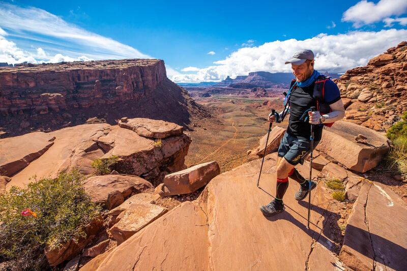 Patrick Vaughan during his journey on the Lebanon Mountain Trail. Scott Rokis