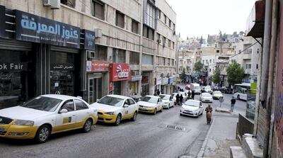 The intersection in downtown Amman, home to some of the city's oldest bookshops. Amy McConaghy / The National