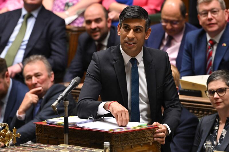 Britain's Prime Minister Rishi Sunak is unveiling new housing policies for the UK. AFP