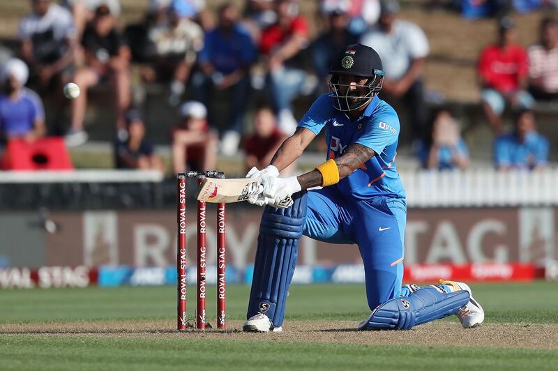 India’s KL Rahul scored an attacking 88 in Hamilton. AFP