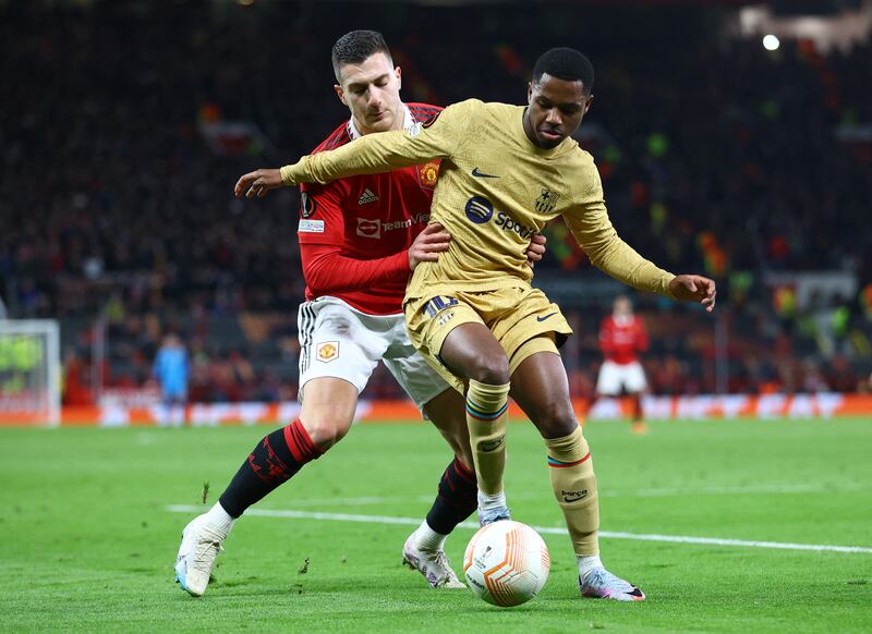 Diogo Dalot 7 (On for Wan-Bissaka 67’) Straight into a battle with Balde, stretching him with Antony. Reuters