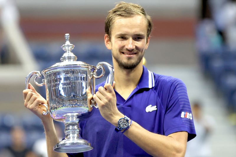 Daniil Medvedev of Russia celebrate. AFP