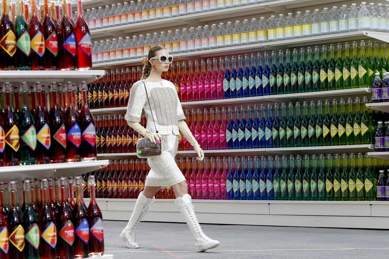 Karl Lagerfeld's shop for Chanel was one of Paris Fashion Week's major talking points. Stephane Mahe / Reuters