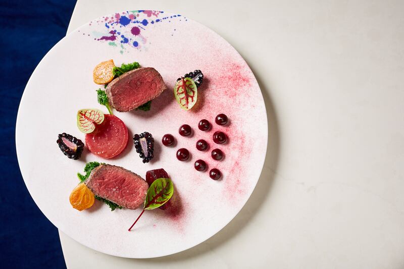 Colour, texture and taste vie for position in this dish.